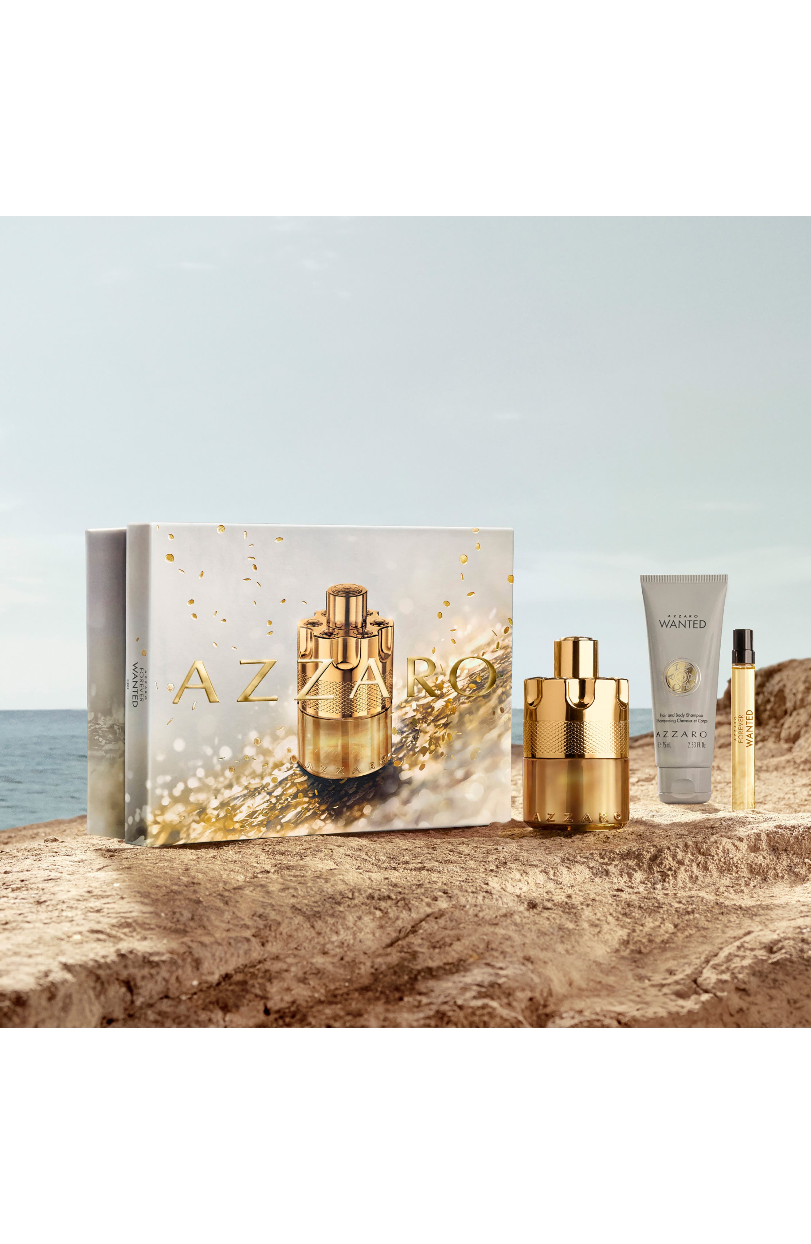 AZZARO Forever Wanted Elixir 3-Piece Gift Set for Him $220 Value
