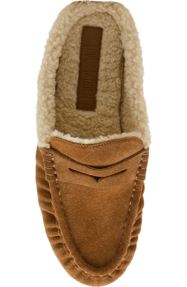 Steve Madden Rafe Faux Shearling Lined Mule, Alternate, color, Tan Suede