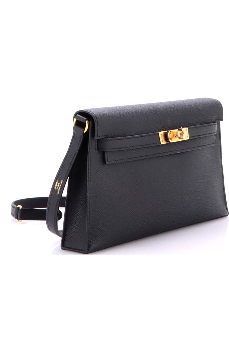 Pre-Owned Hermes Kelly Elan Shoulder Bag Epsom, Alternate, color, Noir