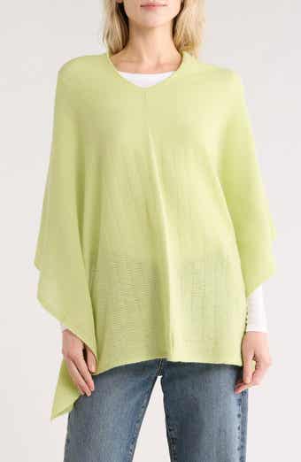 Lightweight Lambswool Cowl Neck Poncho
