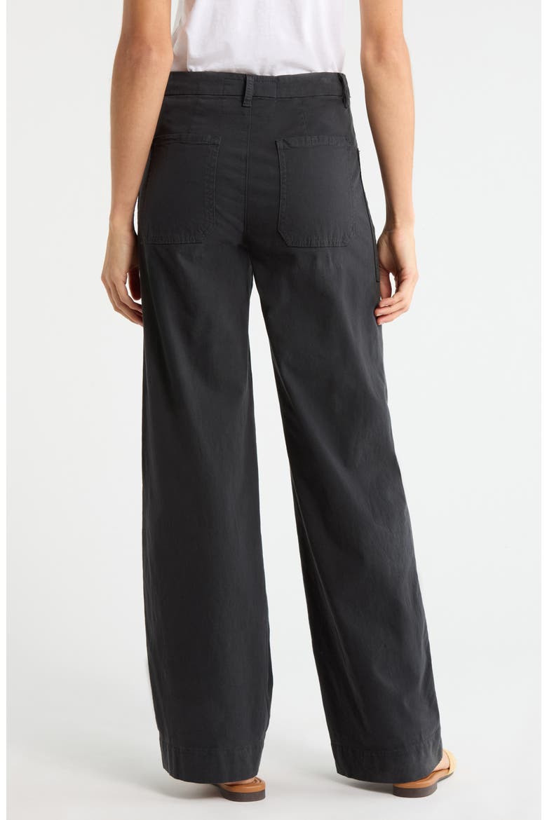 Wrap Pocket Stretch Cotton Pants, Alternate, color, WASHED BLACK