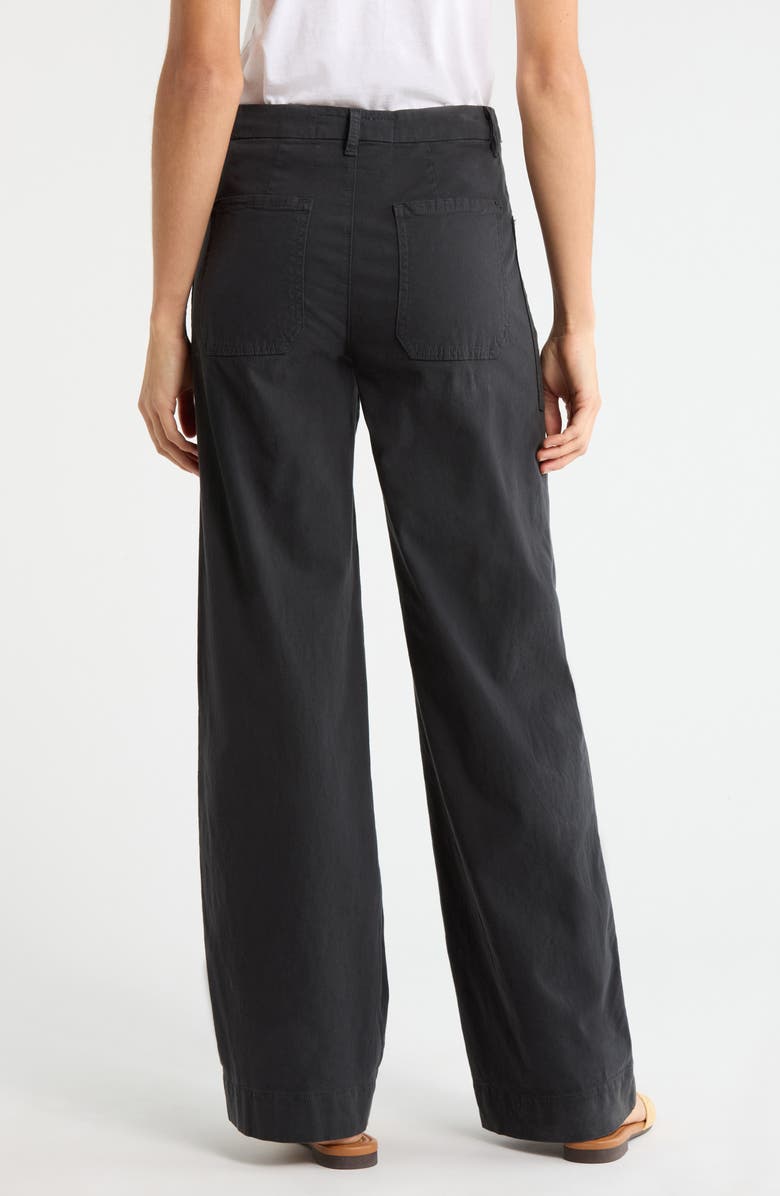 Frank & Eileen Limerick Pocket Wide Leg Pants, Alternate, color, Washed Black