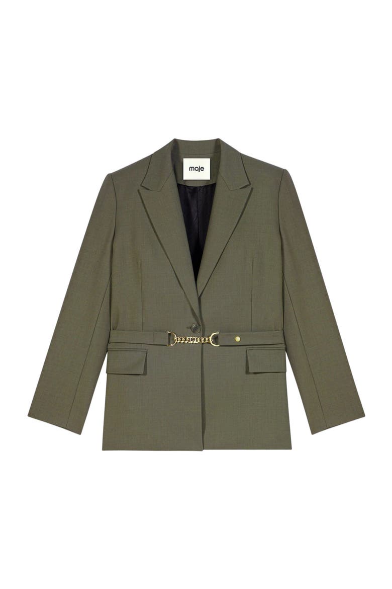 Single-breasted suit jacket, Alternate, color, Khaki