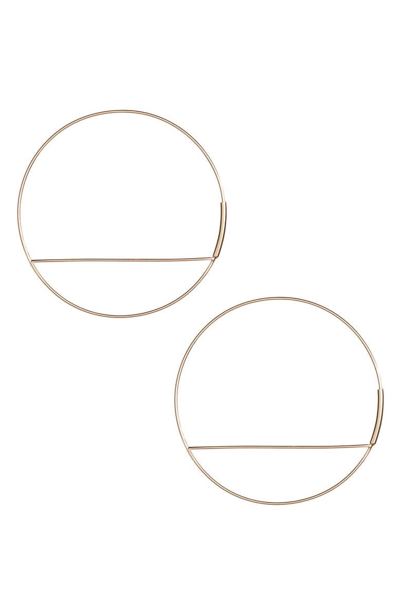 LANA Jewelry Wire Eclipse Hoop Earrings, Main, color, 