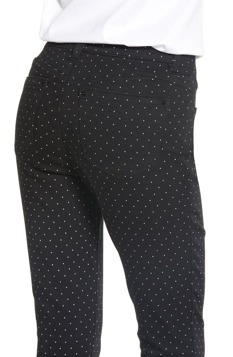 Wit & Wisdom 'Ab'Solution High Waist Polka Dot Ankle Skinny Pants, Alternate, color, 