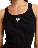 Cynthia Rowley Heart Rib Tank