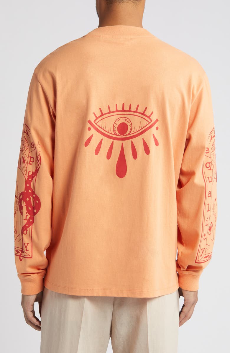 HUGO Dequaliom Graphic Long Sleeve T-Shirt, Alternate, color, 