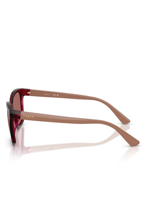 Vogue 49mm Rectangular Sunglasses In Dark Violet