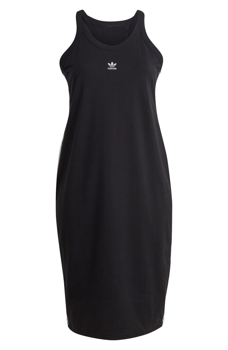 adidas Lifestyle 3-Stripes Body-Con Tank Midi Dress, Alternate, color,