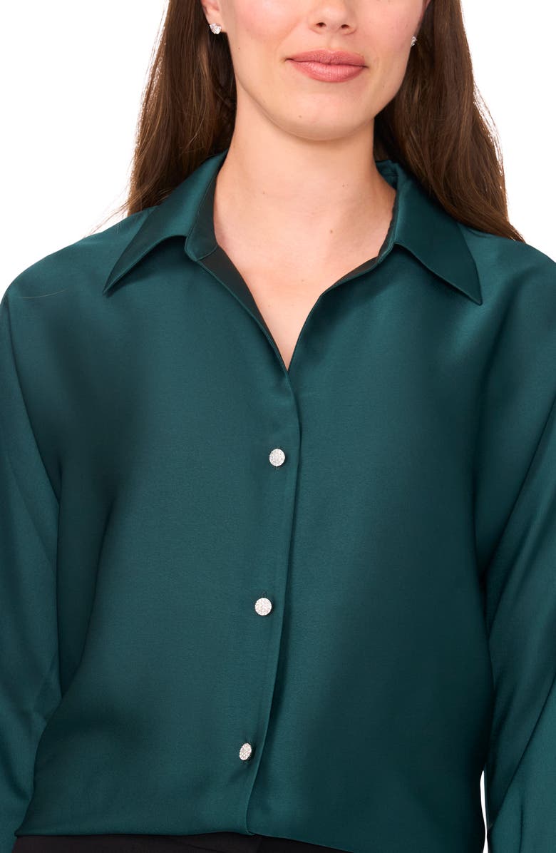 Halogen<sup>®</sup> Charmeuse Button-Up Shirt, Alternate, color, June Bug