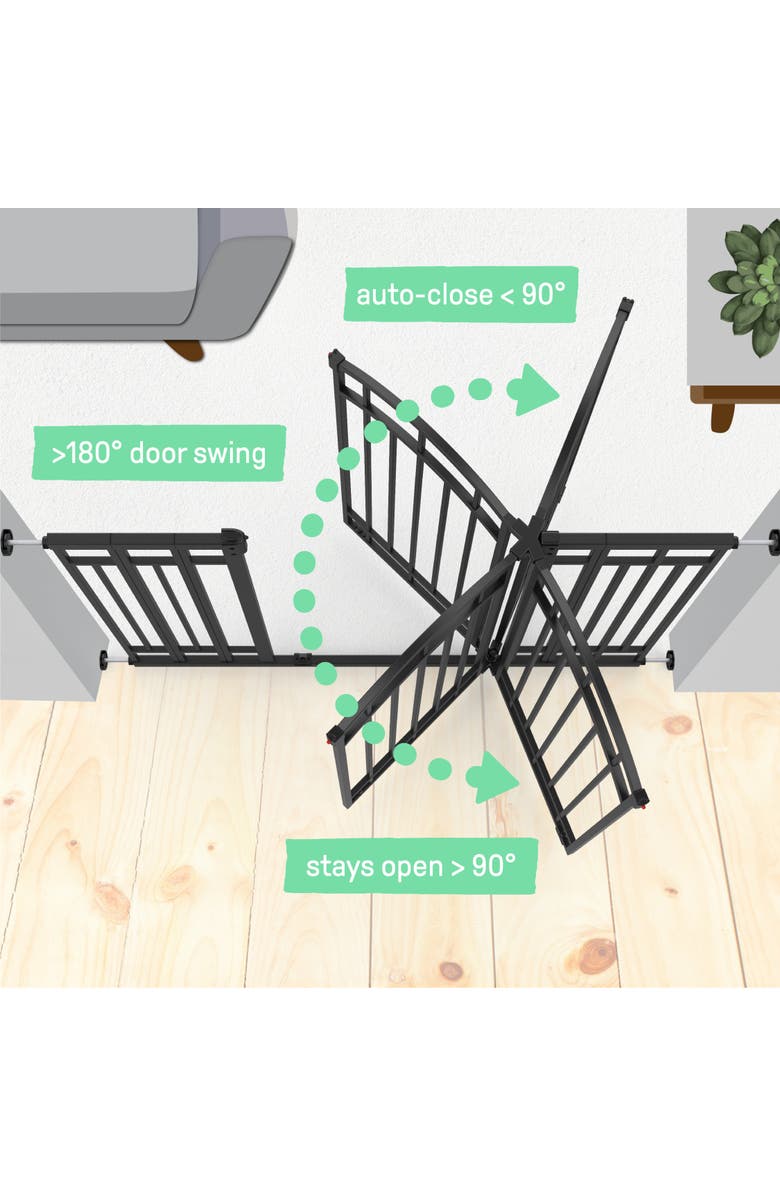 INGENUITY The Doorway 48W Series Pet and Baby Gate, Alternate, color, Black