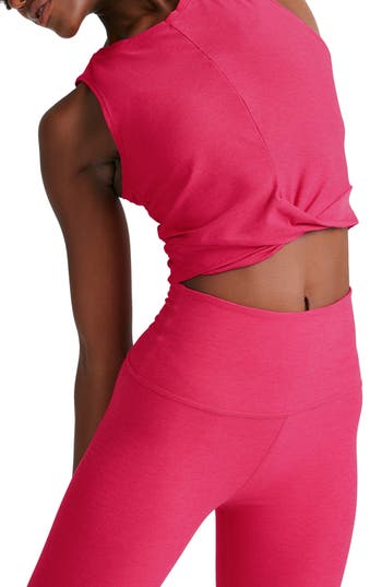 Beyond Yoga Featherweight Center Stage Crop Tank Top In Pink