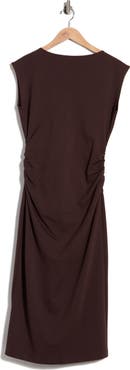 NORDSTROM RACK Ruched High Neck Ponte Dress