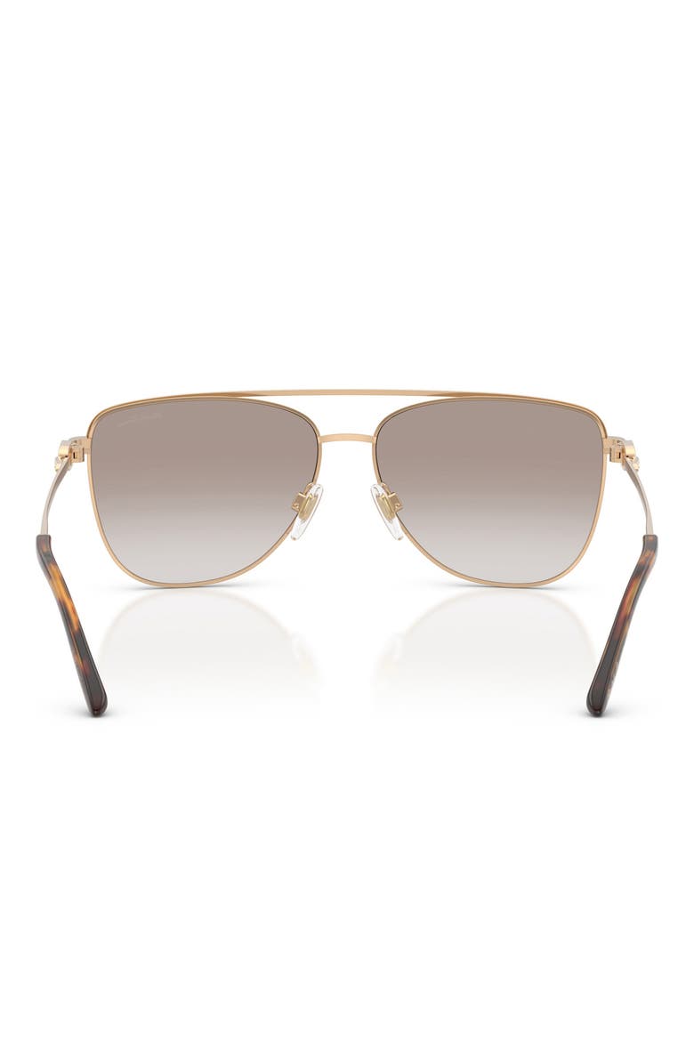 59mm Pilot Sunglasses, Alternate, color, GOLD / GRADIENT BROWN GOLD
