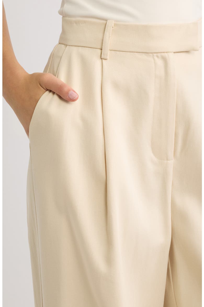 Pleated High Waist Wide Leg Pants, Alternate, color, STONE