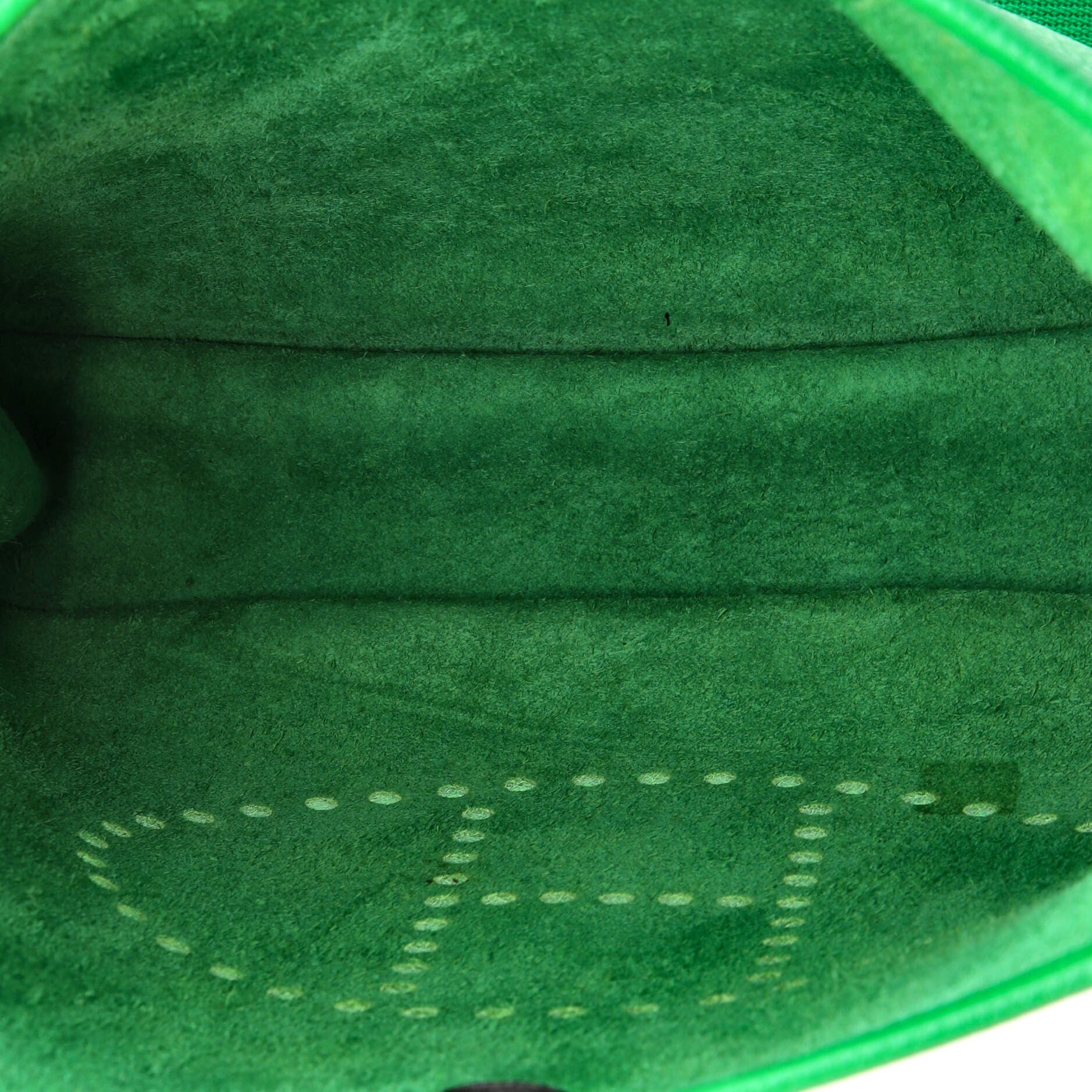 Pre-Owned Hermes Evelyne Bag Gen III Clemence GM, Alternate, color, Green