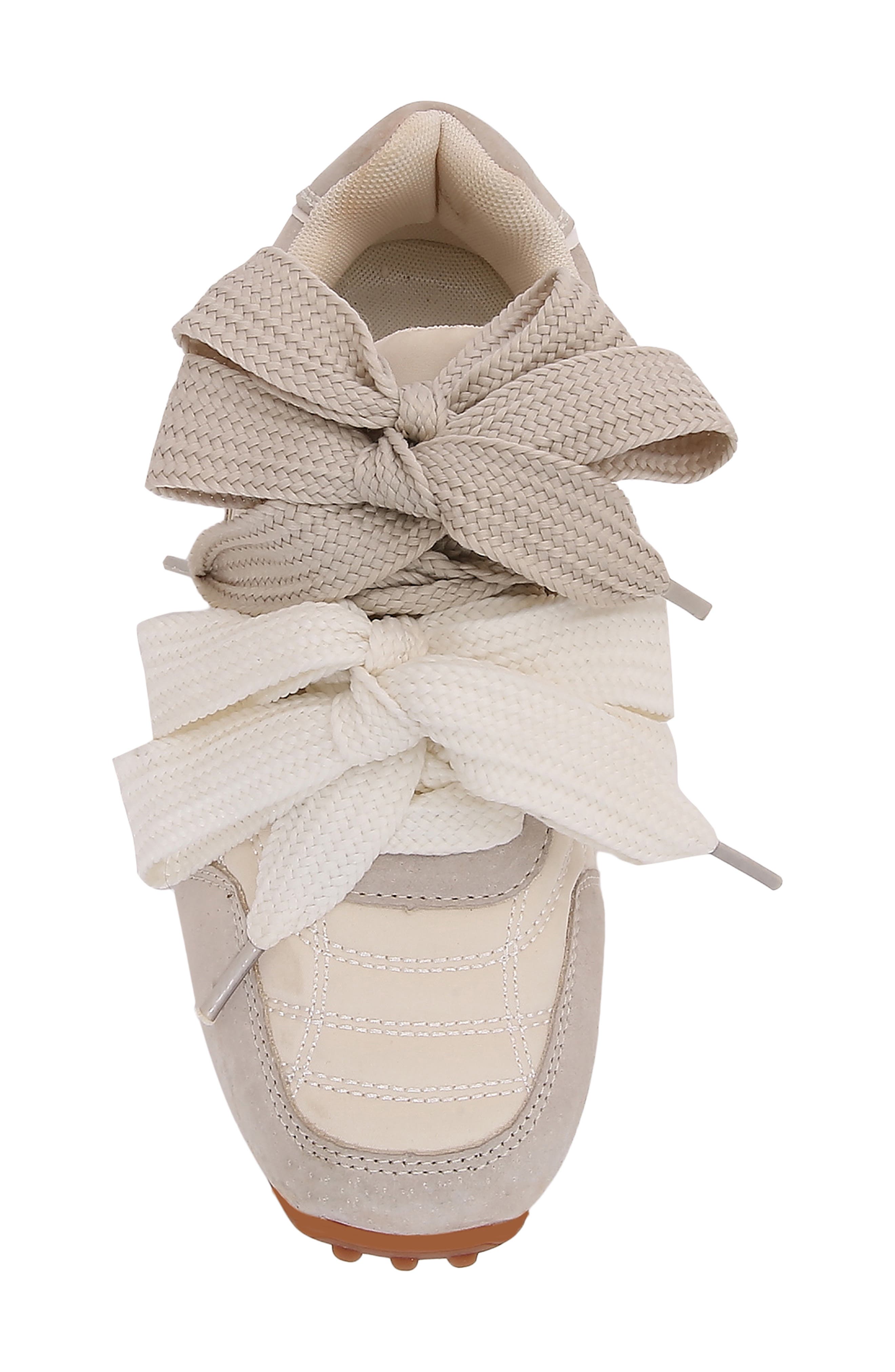Ribbon Lace Sneaker, Alternate, color, CREAM