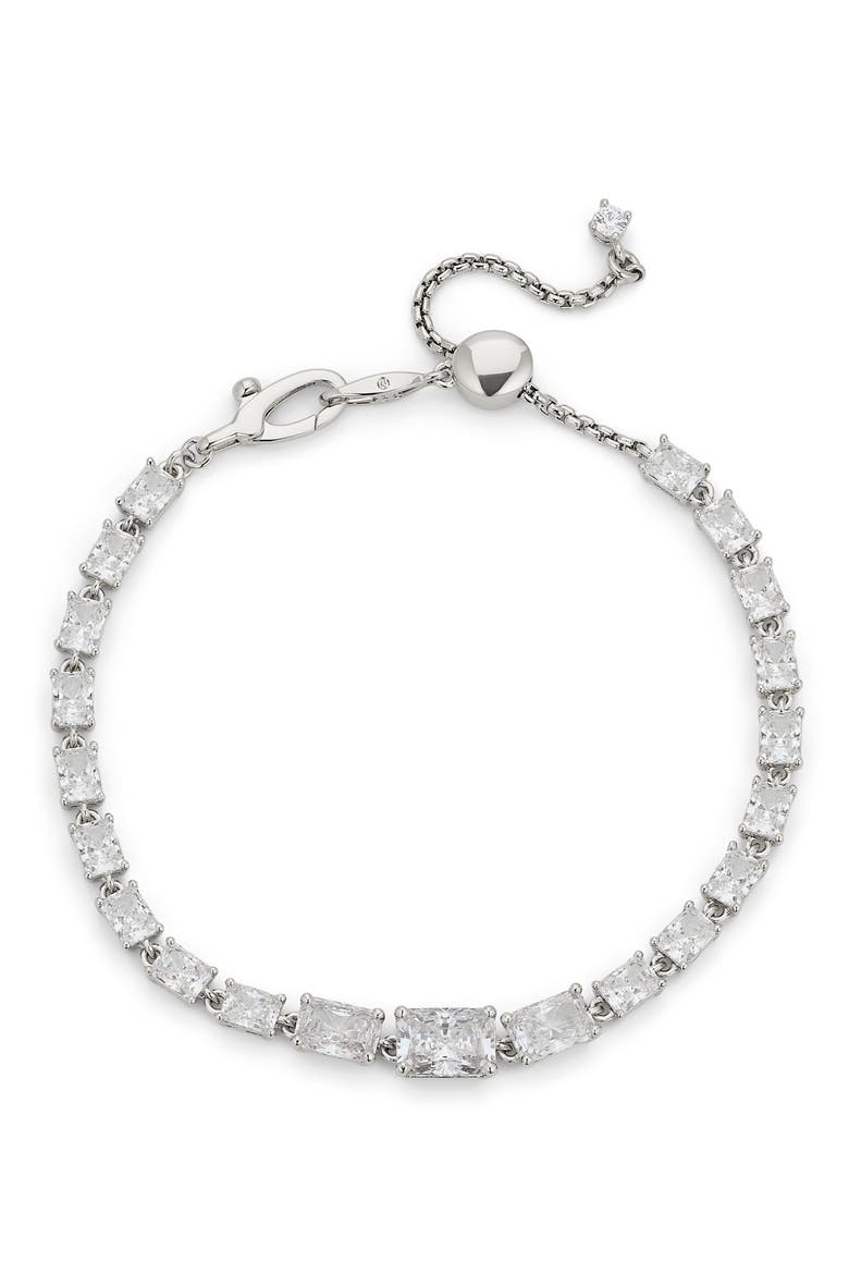Isle Cubic Zirconia Bracelet, Main, color, RHODIUM