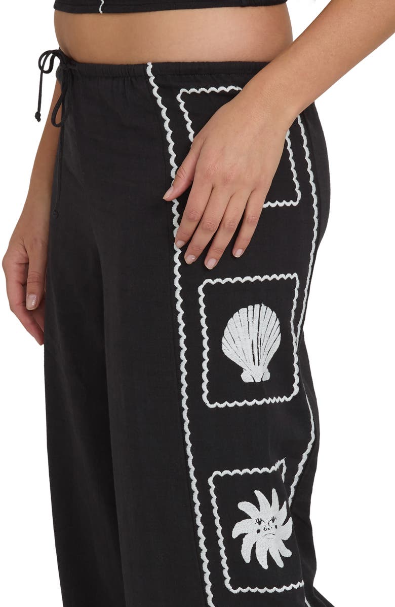 Billabong Sea Side Dream Drawstring Pants, Alternate, color, Black Sands