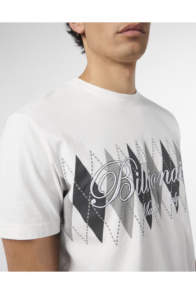 Embroidered T-Shirt Round Neck Ss Men, Alternate, color, OffWhite