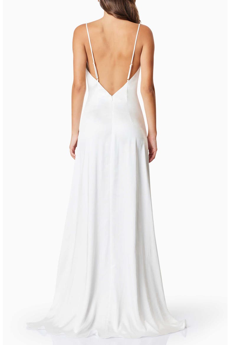 Clementine Satin Gown, Alternate, color, IVORY
