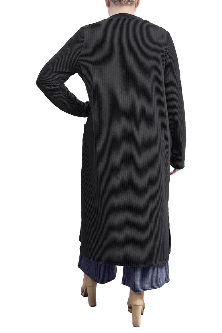 Side Slit Duster, Alternate, color, BLACK