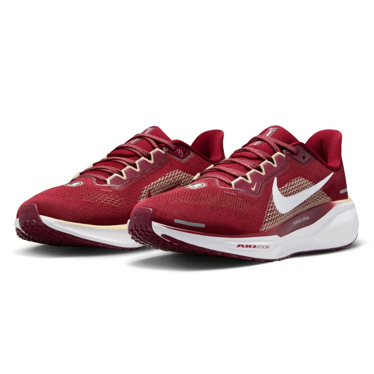 Nike Unisex Nike Garnet Florida State Seminoles Zoom Pegasus 41 Running Shoes, Alternate, color, 