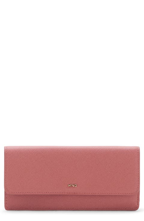 Faux Leather Flap Wallet