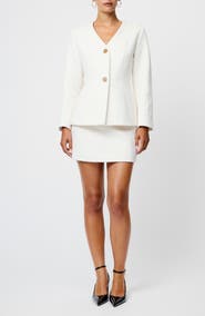 French Connection Boiled Wool Miniskirt