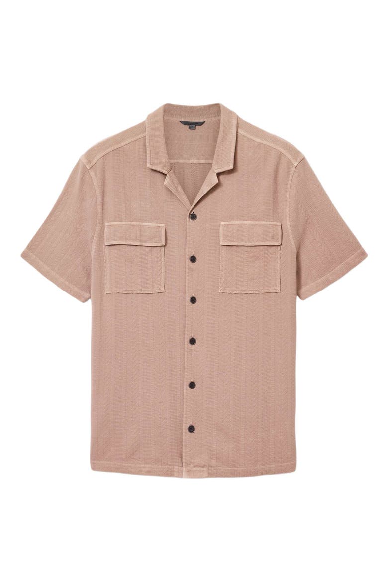 Amadora Organic Cotton Button-Up Camp Shirt, Alternate, color, PINK SAND
