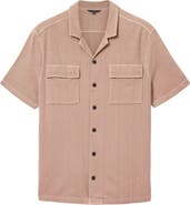 John Varvatos Amadora Organic Cotton Button-Up Camp Shirt