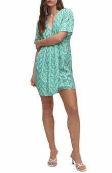 MANGO Faux-Wrap Minidress