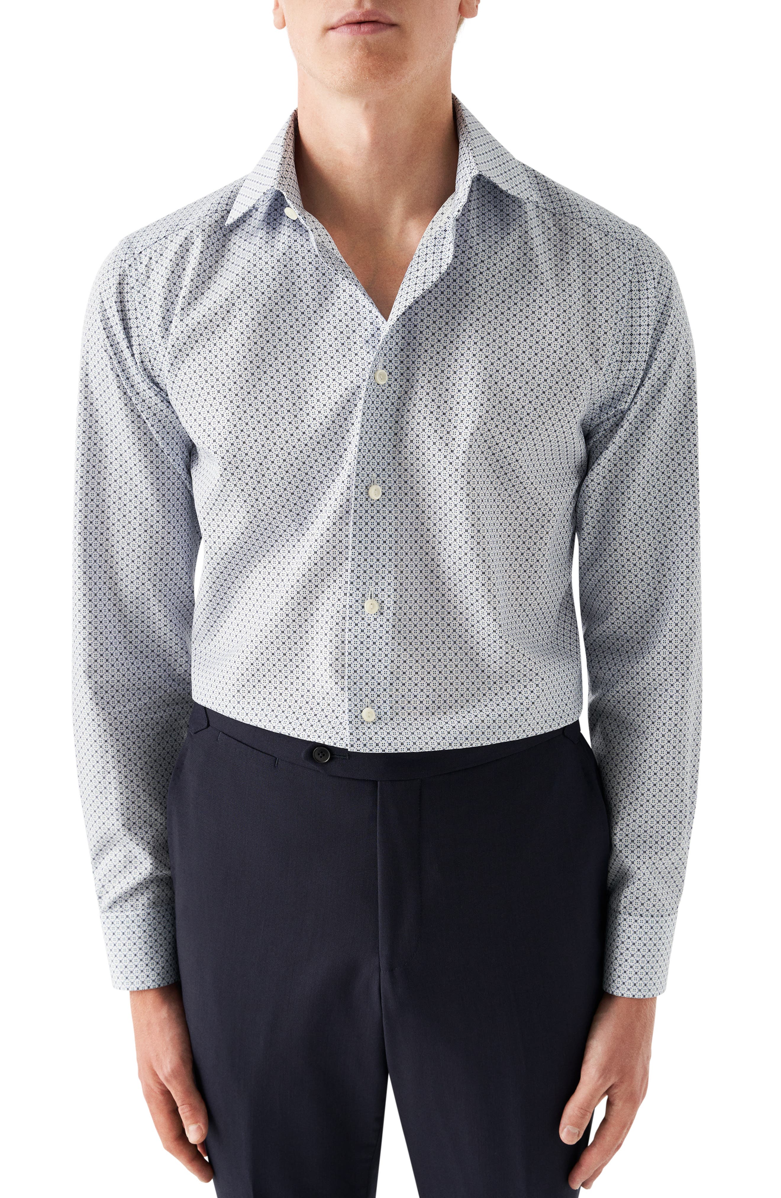 Eton Contemporary Fit Geometric Print Dress Shirt (Men) | Nordstromrack