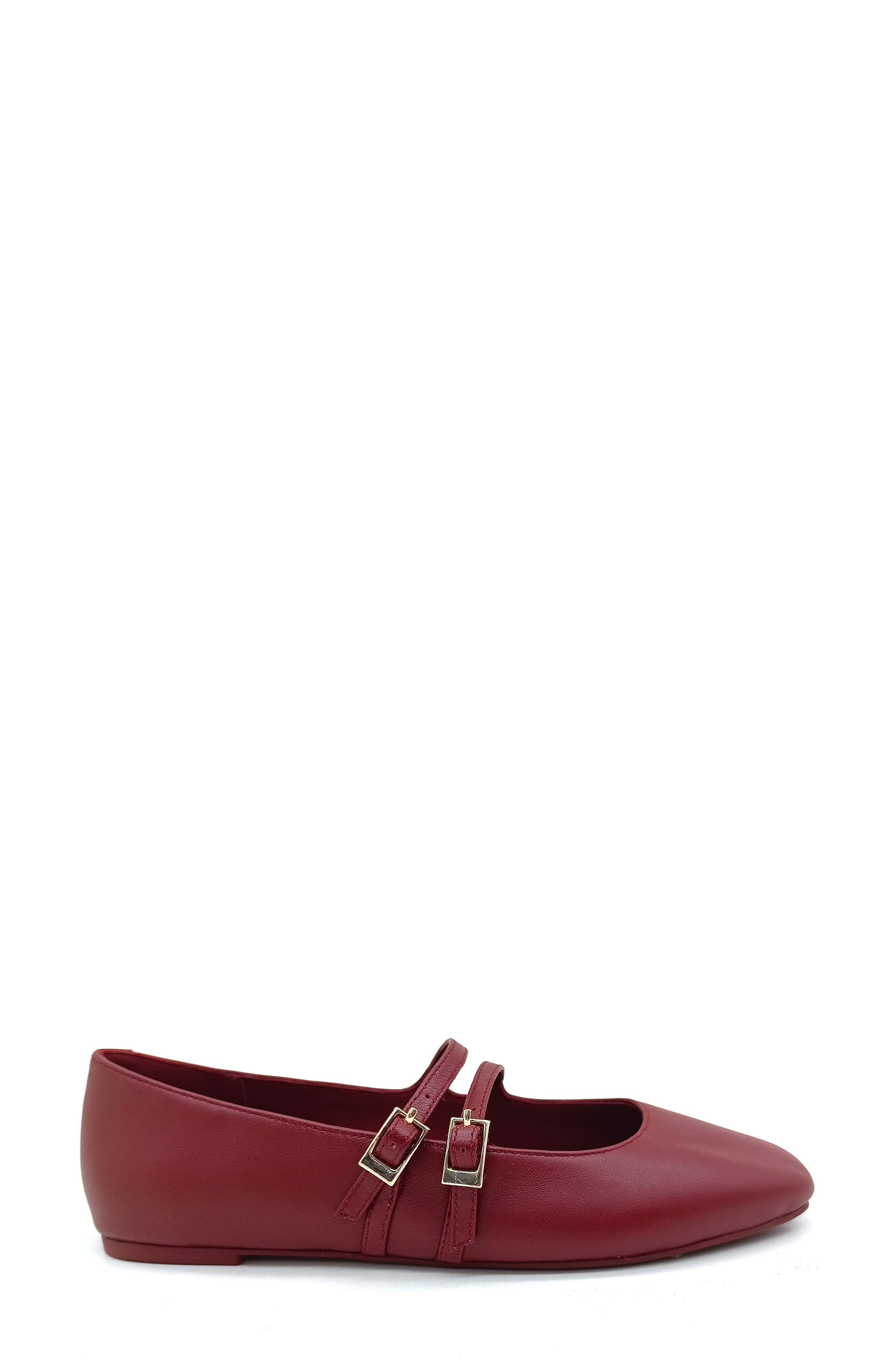 Mackenzie Mary Jane Flat, Alternate, color, RIO RED LEATHER