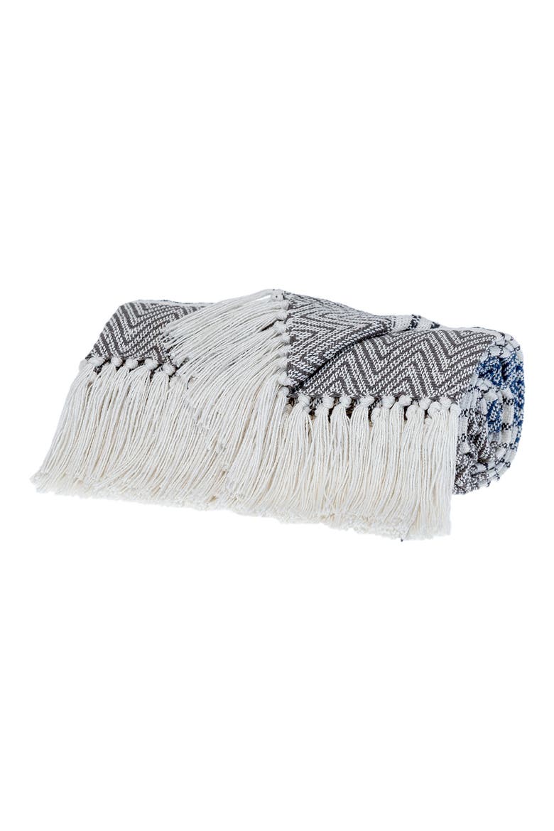 Kai Fringe Throw Blanket, Alternate, color, CHARCOAL