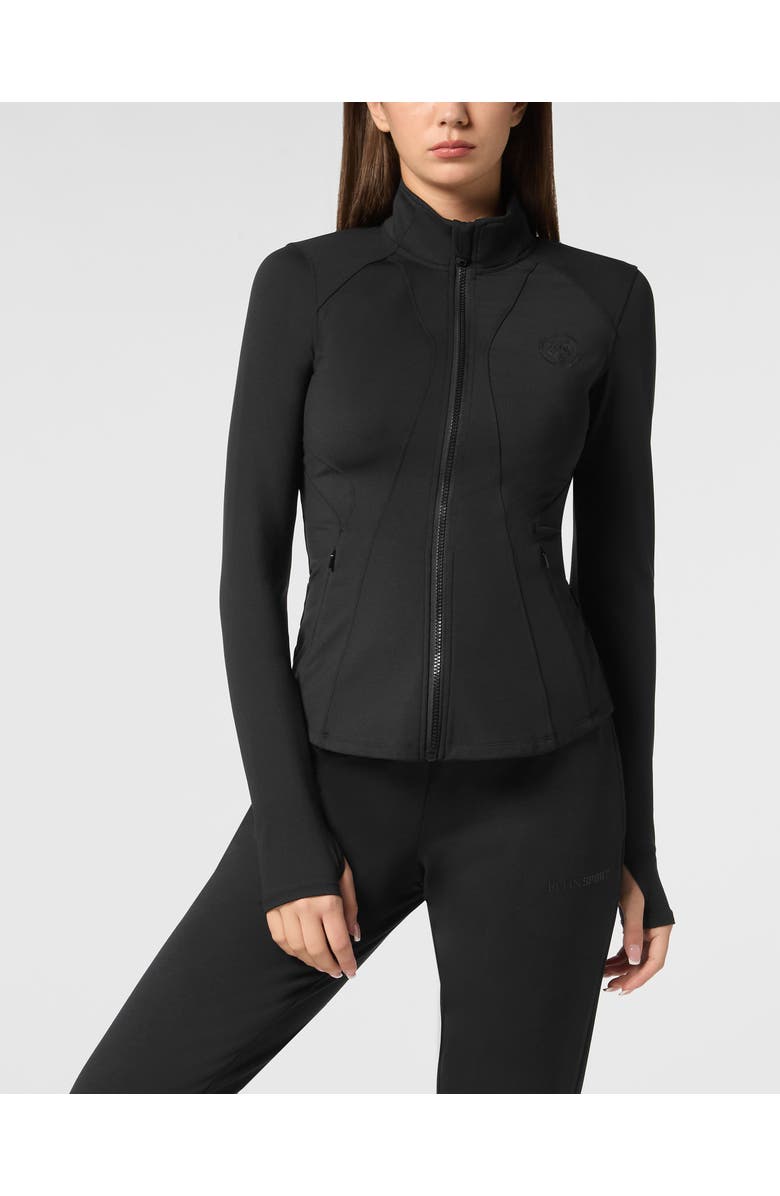 PLEIN SPORT Breathable Jogging Jacket Ls Women, Main, color, Black
