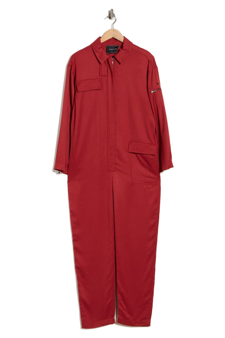 Long Sleeve Jumpsuit, Alternate, color, SIENNA