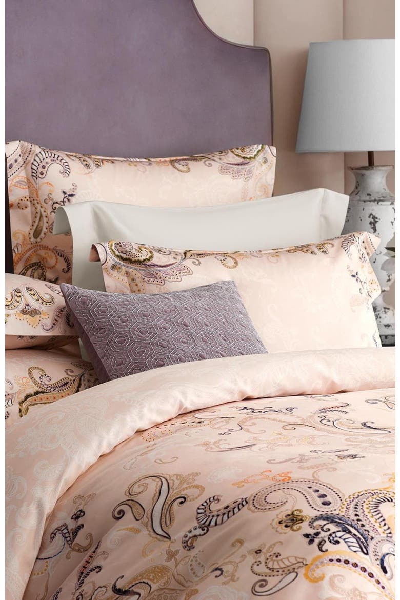 Lathika Duvet Cover, Alternate, color, Orange
