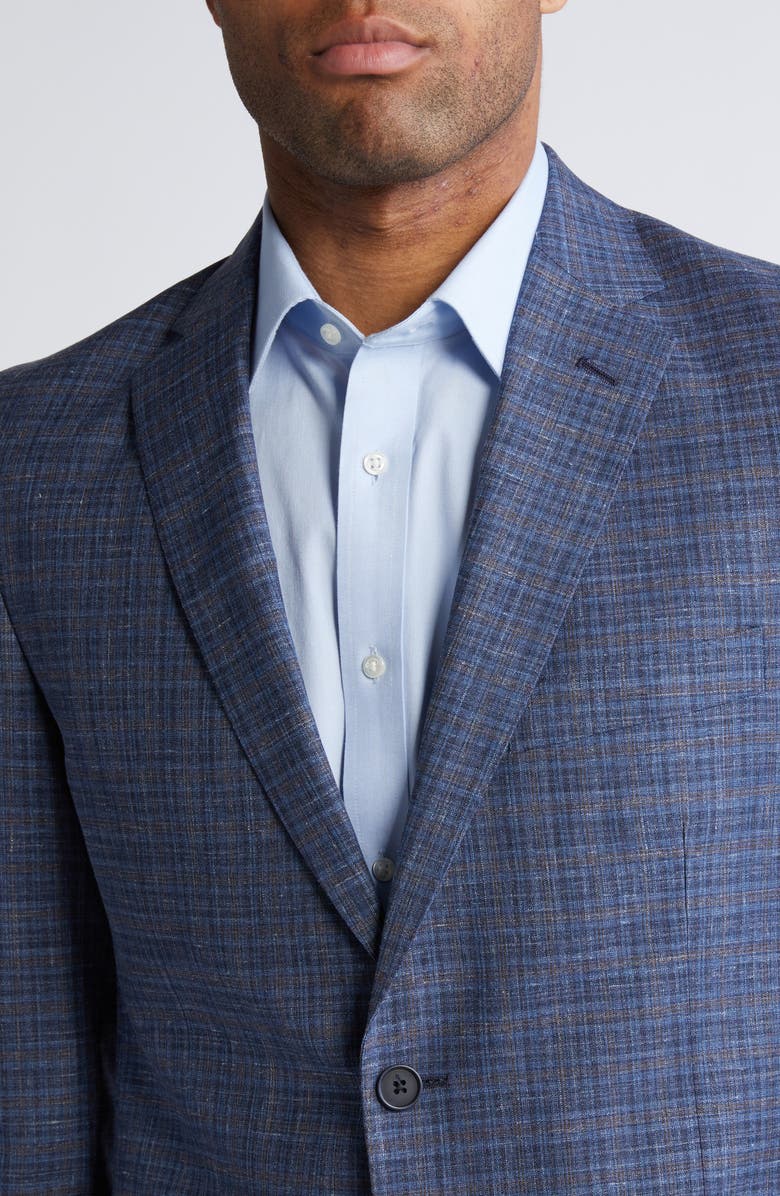 JB Britches Plaid Wool & Silk Blend Sport Coat, Alternate, color, 