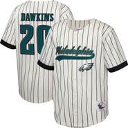Mitchell & Ness Youth Mitchell & Ness Brian Dawkins Cream Philadelphia Eagles Retired Player Name & Number Baseball Jersey