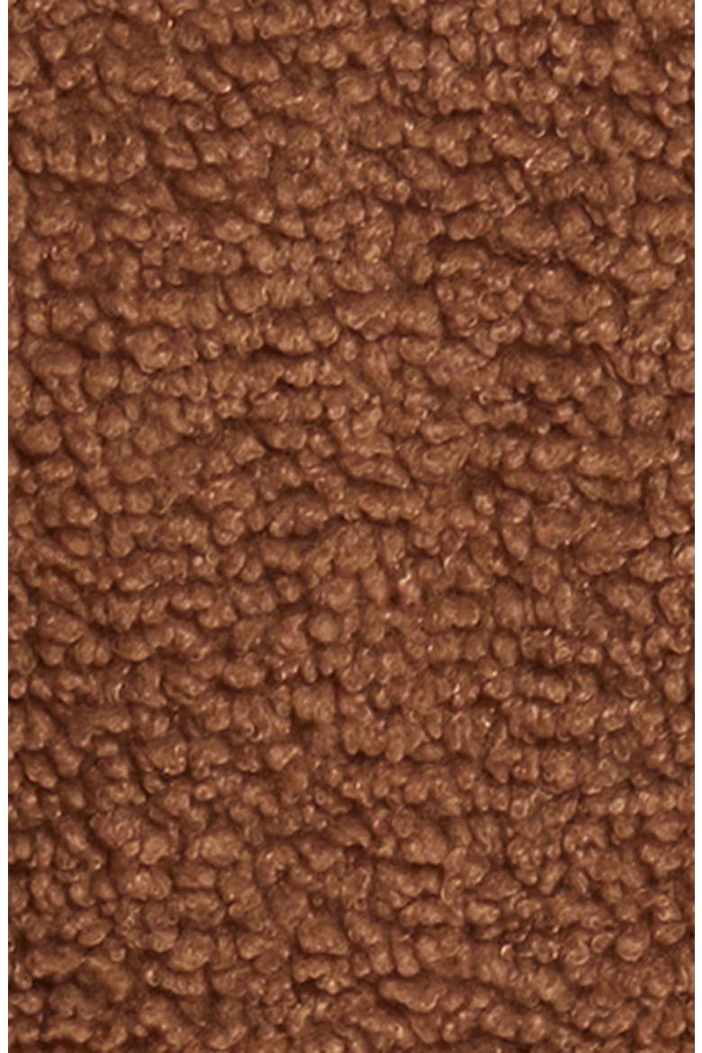 Faux Shearling Double Breasted Longline Coat, Alternate, color, BROWN