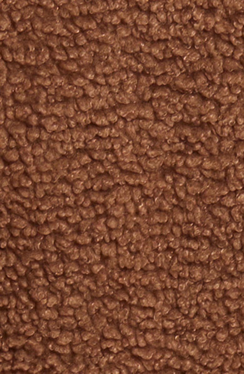 Bernardo Faux Shearling Double Breasted Longline Coat, Alternate, color, Brown