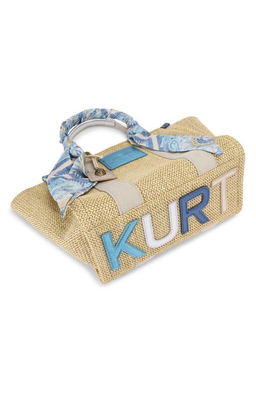 Kurt Geiger London Small Southbank Woven Shopper In Open Beige