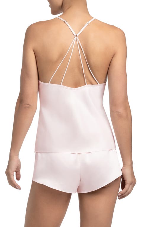 In Bloom By Jonquil Lacey Stretch Satin Short Pajamas In Cream