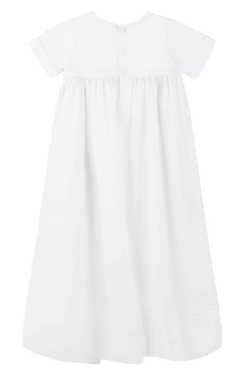 Carriage Boutique Smocked Christening Gown & Bonnet Set, Alternate, color, White