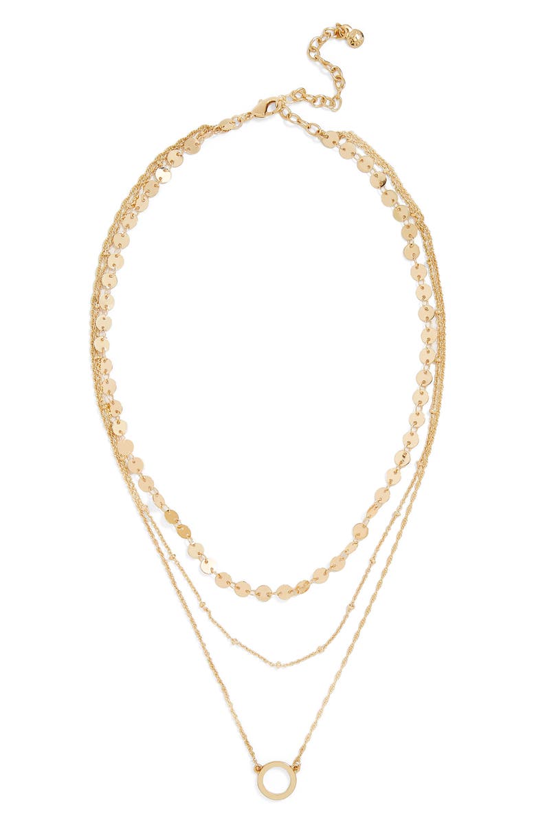 BaubleBar Adrielle Triple Strand Necklace, Main, color, 