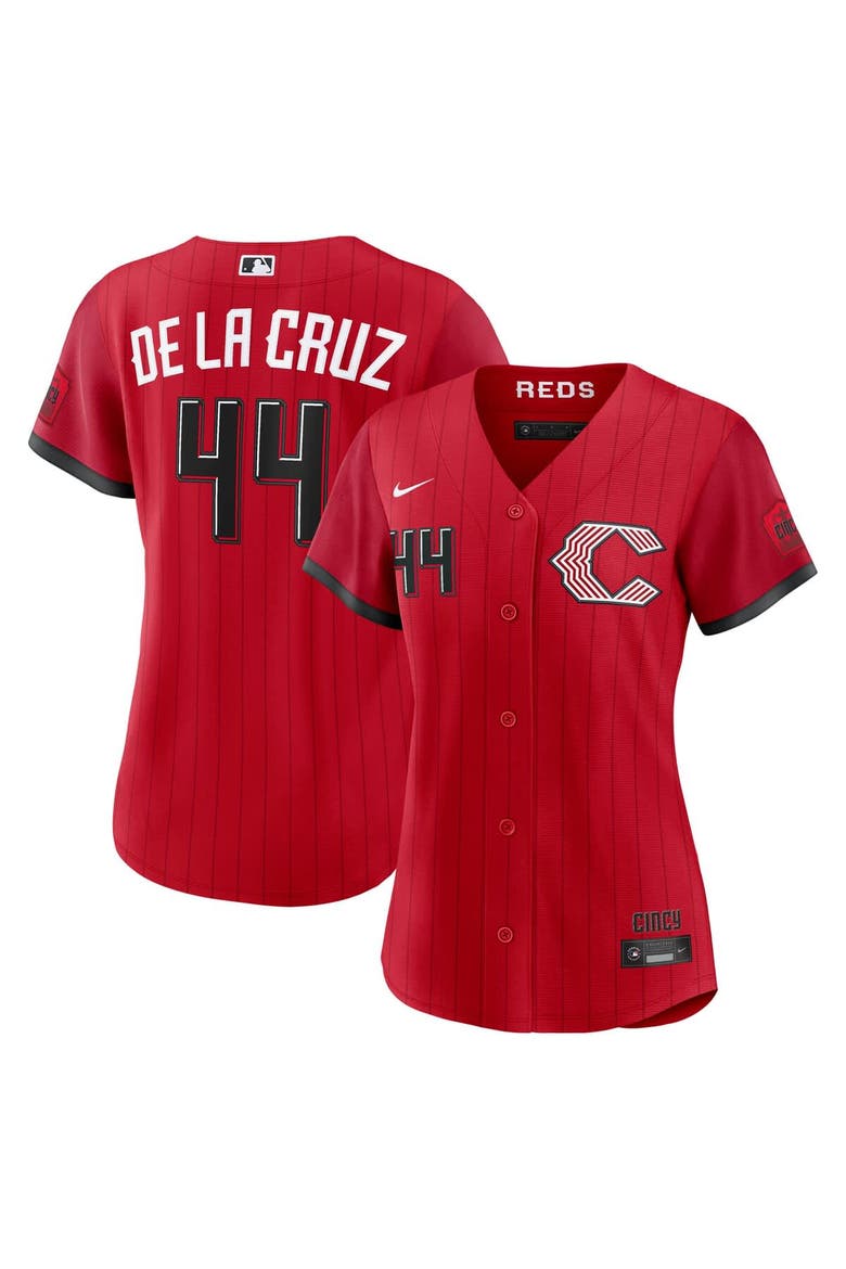 Women's Nike Elly De La Cruz Red Cincinnati Reds 2026 City Connect Stadium Jersey, Main, color, Red