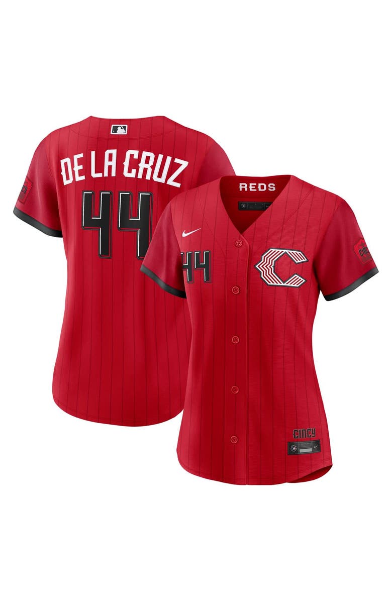 Nike Women's Nike Elly De La Cruz Red Cincinnati Reds 2026 City Connect Stadium Jersey, Main, color, Red
