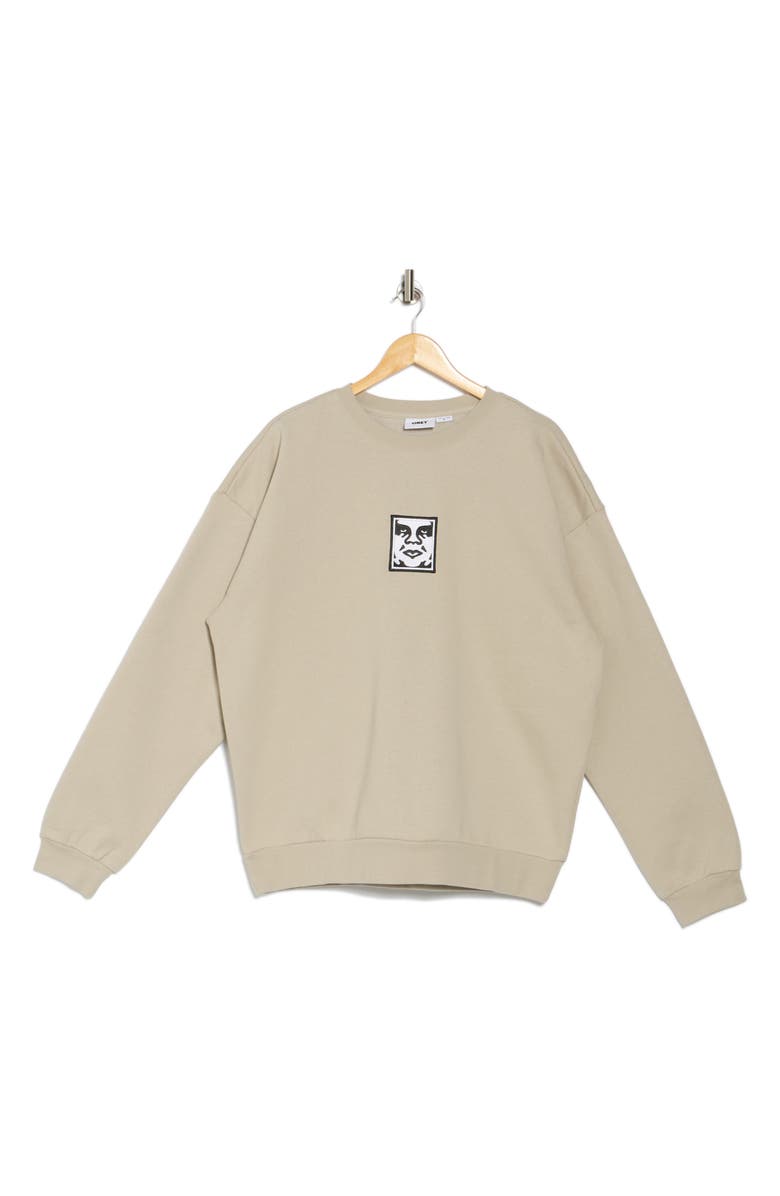Obey Icon Extra Heavy Crewneck Sweatshirt, Alternate, color,