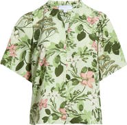 SUGARLIPS Zane Floral Bryn Button Up Top